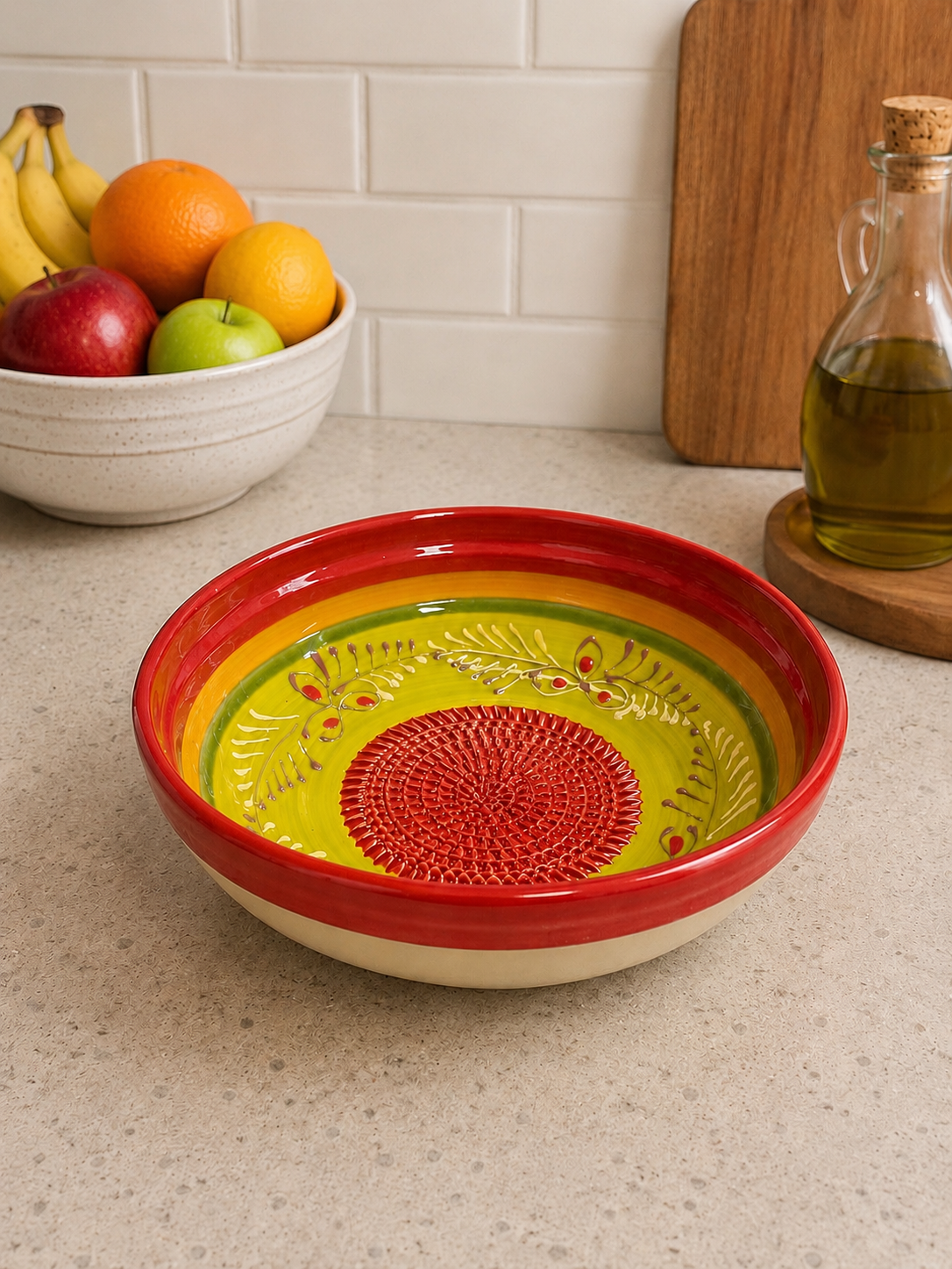 Salad dressing and marinade grater bowls